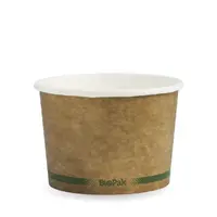 PLA Coated Paper Bowl 16oz Brown, 500pc/ctn