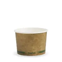 PLA Coated Paper Bowl 8oz Brown, 1000pc/ctn