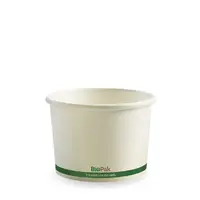 PLA Coated Paper Bowl 8oz - White, 1000pc/ctn