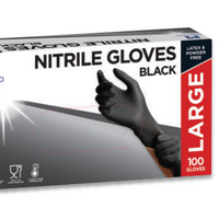 Black Powder Free Nitrile Glove - Large (100pcs)