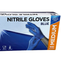 Blue Powder Free Nitrile Glove - Medium (100pcs)