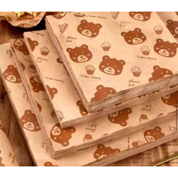 Bear & Cake Greaseproof Paper (150x150mm, 200pcs)