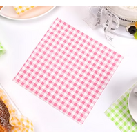 Grid Greaseproof Paper - Pink(180x180mm, 200pcs)