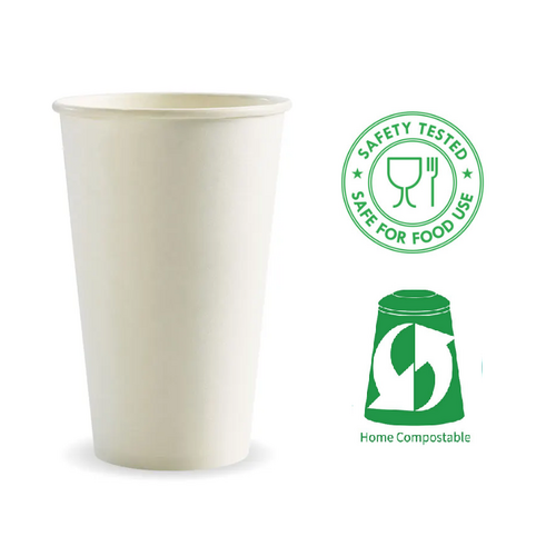 16oz Food-Grade Aqueous Coated White SW Cup - White (1000pcs)