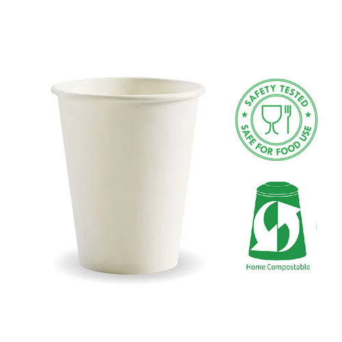 8oz Food-Grade Aqueous Coated White SW Cup - White (1000pcs)