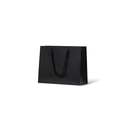 Black Matte Laminated Paper Bags - Small Boutique (200x250+100, 200/ctn)