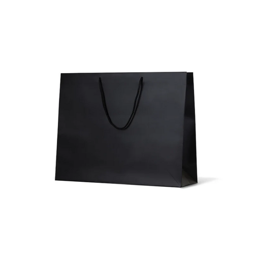 Black Matte Laminated Paper Bags - Extra Large Boutique (400x510+150, 50/ctn)