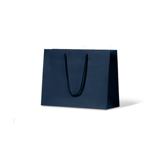 Navy Blue Matte Laminated Paper Bags - Medium Boutique (250x330+125, 100/ctn)