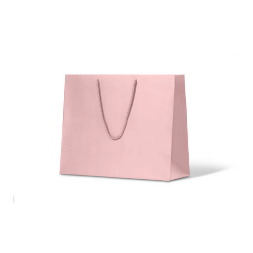 Dusty/Pale Pink Matte Laminated Paper Bags - Medium Boutique (250x330+125, 100/ctn)