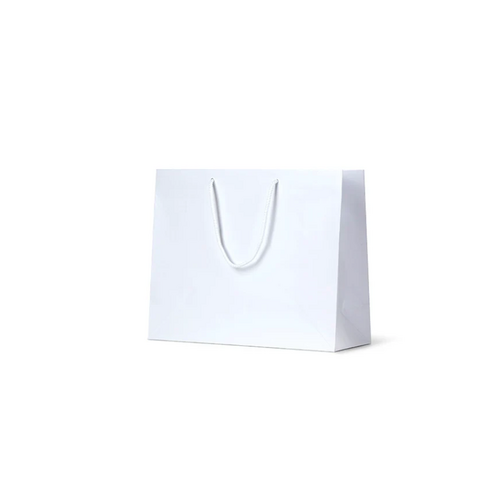 White Matte Laminated Paper Bags - Large Boutique (330x405+120, 50pcs)