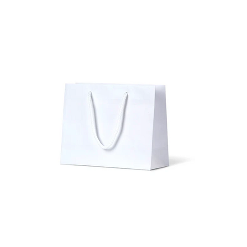 White Matte Laminated Paper Bags - Small Boutique (200x250+100, 200/ctn)