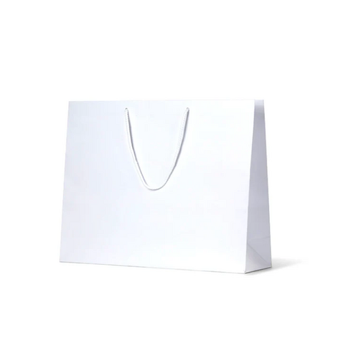 White Matte Laminated Paper Bags - Extra Large Boutique (400x510+150, 50/ctn)