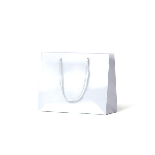 White Glossy Laminated Paper Bags - Small Boutique (200x250+100, 200/ctn)