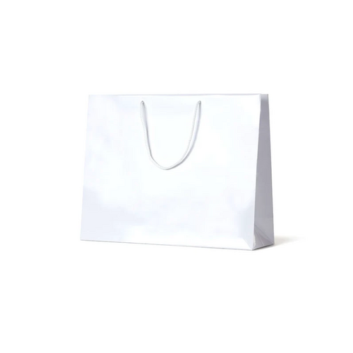 White Glossy Laminated Paper Bags - Extra Large Boutique (400x510+150, 50/ctn)