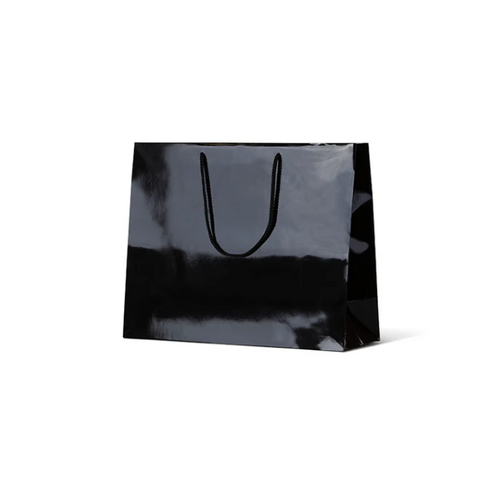 Black Glossy Laminated Paper Bags - Large Boutique (330x405+120, 50pcs)