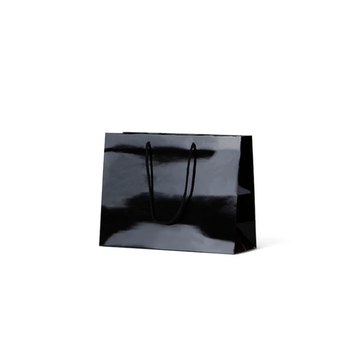 Black Glossy Laminated Paper Bags - Medium Boutique (250x330+125, 100/ctn)