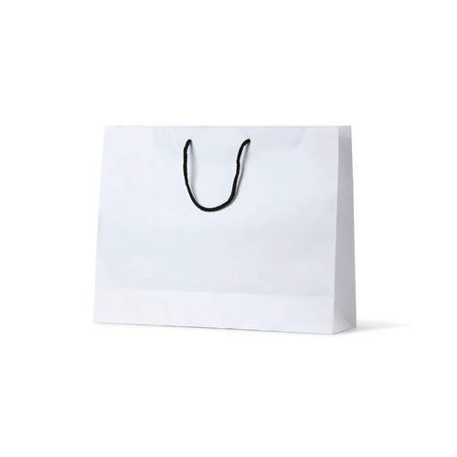 Deluxe White Kraft Paper Bags - Boutique(350x450+125mm, 250pcs)