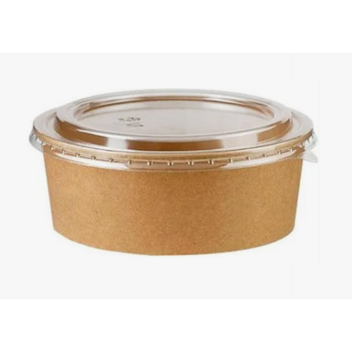 PE Coated Kraft Salad Bowl & Lid 42oz/1300ml 