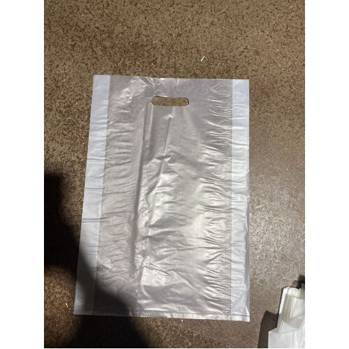 【Sale! 】 100pcs Frosted Degradable White Plastic Bag (500x350mm)