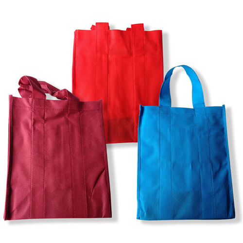 【SAIL!】Reusable Non-Woven heavy duty 6 Wine Tote Bags with side bottle holder (300x250+150mm, 100/ctn)